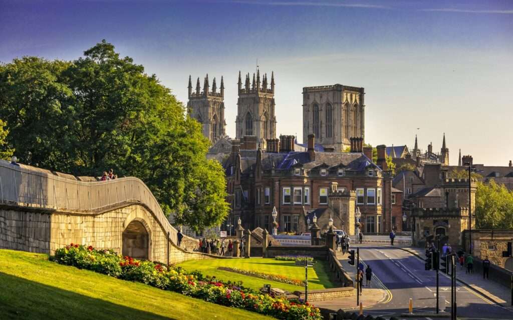 York Minster's towers seen from the medieval city walls